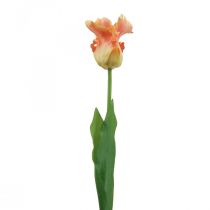 položky Umělá květina, papoušek tulipán oranžový, jarní květina 63cm