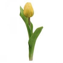 Umělý tulipán žlutý Real Touch jarní květina V21cm