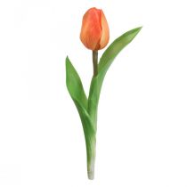Umělá květina Tulip Orange Real Touch jarní květina V21cm
