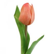 Umělá květina Tulip Peach Real Touch jarní květina V21cm