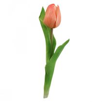 Umělá květina Tulip Peach Real Touch jarní květina V21cm