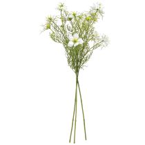 položky Umělé květiny White Nigella Virgin in Green 67cm 3 ks