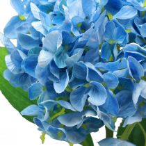 položky Dekorace umělé květiny hortenzie umělá modrá 69cm