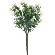 položky Umělé květiny dekorace umělá květina kytice ledová rostlina bílá 26cm