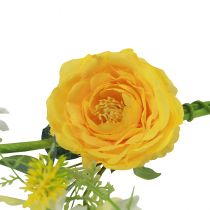 položky Umělé květiny dekorativní věšák jaro léto žluté bílé 150cm