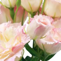 položky Umělé květiny Eustoma Lisianthus růžová krémová 52cm 5ks