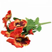 Umělé květiny, hedvábné květiny, maceška oranžová 29cm
