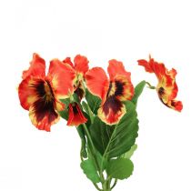 Umělé květiny, hedvábné květiny, maceška oranžová 29cm