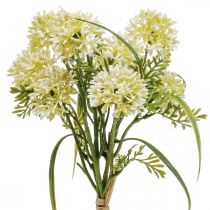 Umělé květiny bílá allium dekorace okrasná cibule 34cm 3ks v svazku