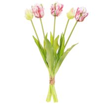 položky Kytice z umělých květin 5 papouščích tulipánů Umělé tulipány 40cm