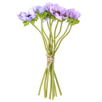 položky Kytice z umělých květin Anemone Windflower Modrá Fialová L28cm