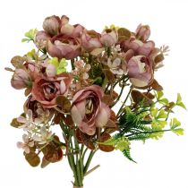 položky Umělé květiny deco kytice ranunculus umělá růžová 32cm