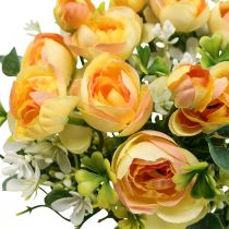 Umělé květiny deco kytice ranunculus umělá žlutá 32cm 6ks