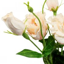 Umělé květiny lisianthus krém 51cm květinová dekorace 5ks
