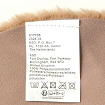 položky Umělá kožešina dekorativní kožešina kulatý stolní běhoun kožešinový koberec hnědý Ø38cm