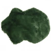 položky Dekorativní kožešinový koberec zelená umělá kožešina 55×38cm