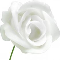 Umělé růže krémový vosk růže deko vosk růže Ø6cm 18 kusů