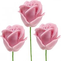 Umělé růže růžový vosk růže deco roses vosk Ø6cm 18ks