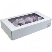 položky Umělé růže lila vosk růže dekorační růže vosk Ø6cm 18 ks