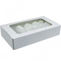 položky Umělé růže bílé voskové růže dekorační růže vosk Ø6cm 18 ks