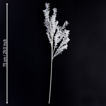 položky Umělá větev matná dekorativní větev zimní dekorace bílá 78cm 2 ks
