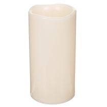 položky Velká LED svíčka na baterie s časovačem, teplá bílá, venkovní, 25 cm