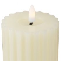položky LED svíčky s časovačem voskové drážkové svíčky 7,5/10cm krémové 2 kusy