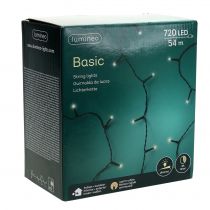 položky LED rýžový světelný řetěz teplá bílá pro venkovní 720er 54m