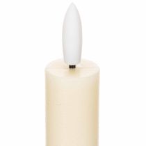 položky LED svíčka ve tvaru kužele v bílé barvě s teplým bílým světlem, 24 cm, s časovačem, 2 kusy