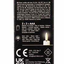položky LED svíčka, červená s teplým bílým světlem, 24 cm, 2 kusy