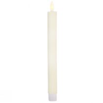 položky LED tyčové svíčky s časovačem drážkované svíčky krémové 24,5cm 4 kusy