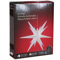 položky LED star 3D bílý časovač baterie vnější Ø30cm H74cm