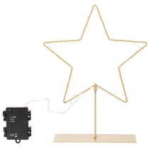položky Hvězda s 50 LED diodami, kovová stolní dekorace, na baterie, pro vnitřní použití, 33 cm