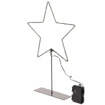 položky LED hvězda s přihrádkou na baterie na stojanu na parapet a stůl 46 cm
