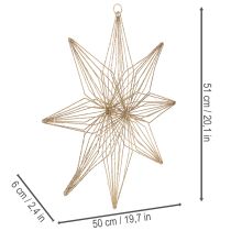 položky LED dekorativní hvězda z drátu k zavěšení, pro vnitřní použití, na baterie, 51 cm