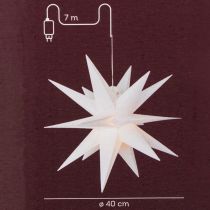 položky Dekorativní LED hvězda, teplá bílá, venkovní, s časovačem, 40 cm