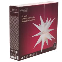 položky Dekorativní LED hvězda, teplá bílá, venkovní, s časovačem, 40 cm