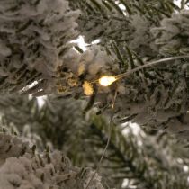 položky Umělý vánoční stromeček se sněhem v jutovém sáčku, 40 LED diod, pro vnitřní použití, 85 cm
