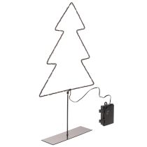 položky LED vánoční stromeček, na baterie, dekorace na stůl do interiéru, 47 cm