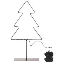 položky LED vánoční stromeček, na baterie, dekorace na stůl do interiéru, 47 cm