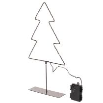 položky LED vánoční stromeček, na baterie, dekorace na stůl do interiéru, 47 cm