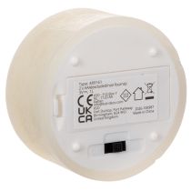 položky LED čajová svíčka, teplá bílá, blikající efekt a časovač, pravý vosk, na baterie, 7 cm, 2 kusy