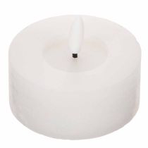 položky LED XL čajová svíčka bílá z pravého vosku s časovačem teplá bílá 6 cm 2 ks