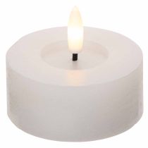 položky LED XL čajové svíčky z pravého vosku, bílé, teplá bílá, 6 cm, 2 ks