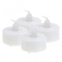 Umělé čajové svíčky s efektem plamene LED s časovačem Teplá bílá Ø3,6 cm Sada 4 kusů