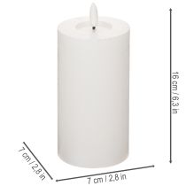 položky LED sloupová svíčka, blikající, s časovačem, Ø7cm, 16cm