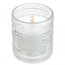 LED svíčka voskový sloup svíčka LED lucerna Ø8,5cm H10cm