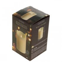 položky LED svíčka voskový sloup svíčka teplá bílá Ø7,5cm H12,5cm