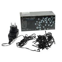 položky LED rýžový světelný řetěz 80s 6m pro venkovní černo/bílý