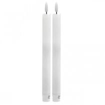 LED svíčka vosková stolní svíčka teplá bílá na baterii Ø2cm 24cm 2ks